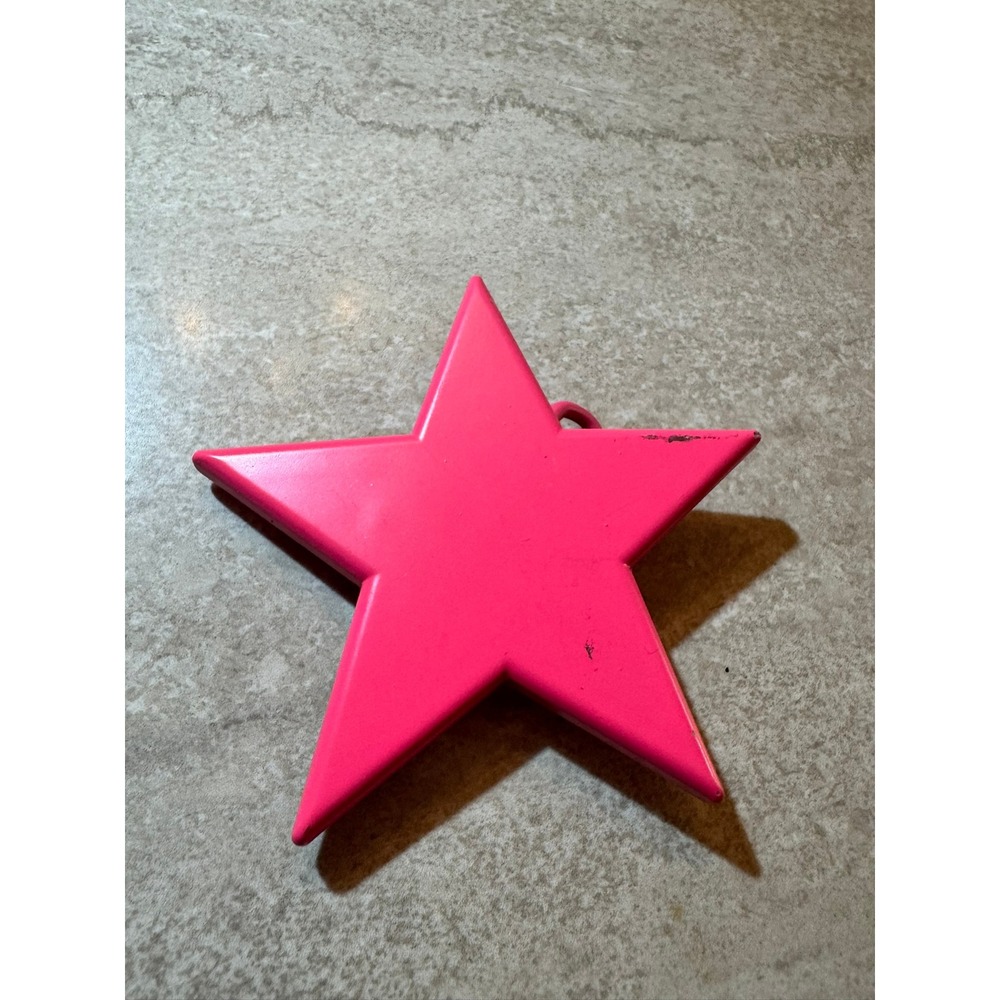 Hot Pink Star Belt Buckle Y2K Retro Large Metal Celestial Statement Accessory